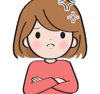 怒っている女性イラスト①